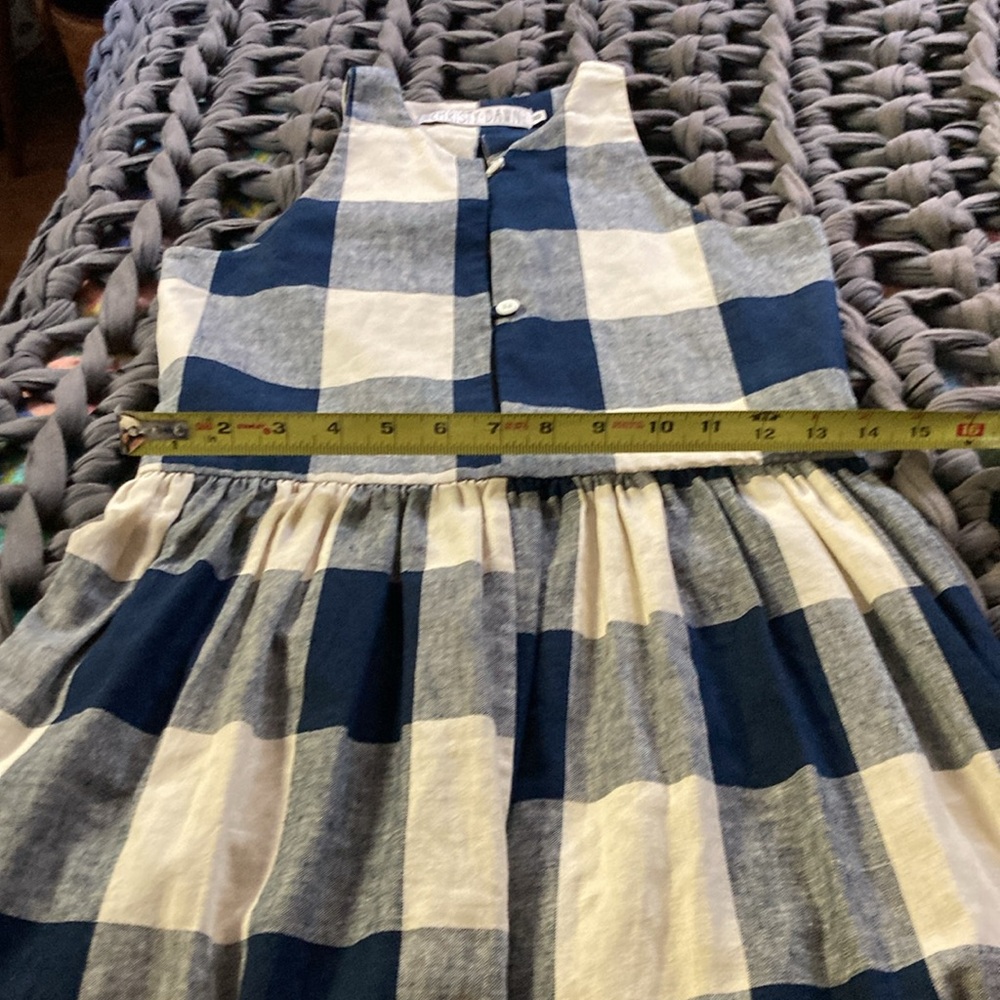 Christy Dawn Blue and White Gingham Halter Sundress - Picture 7 of 16